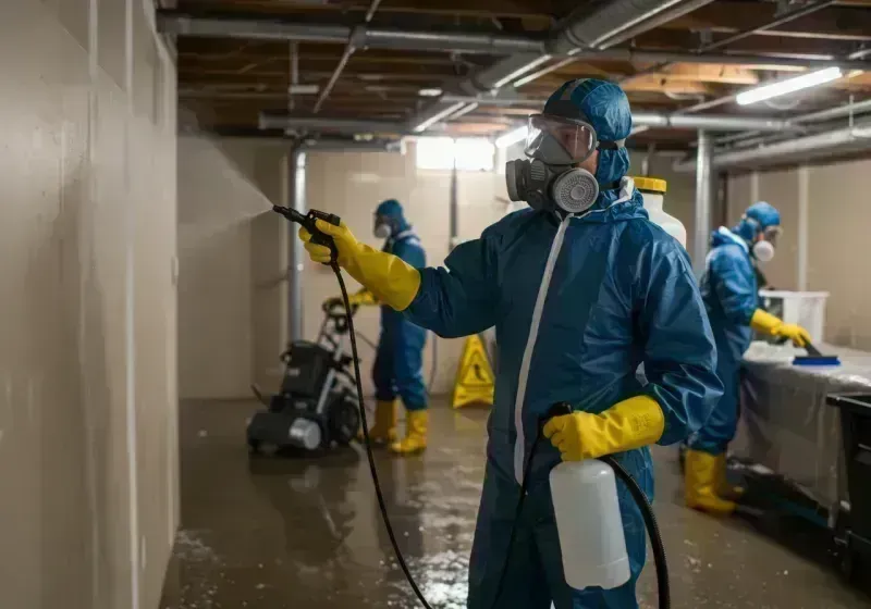 Basement Sanitization and Antimicrobial Treatment process in Davison, MI